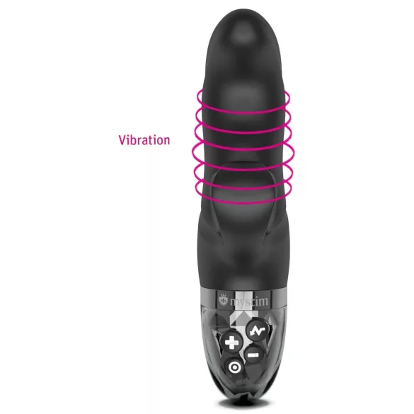 mystim Hop Hop Bob E-Stim - polnilni elektro vibrator (črna)