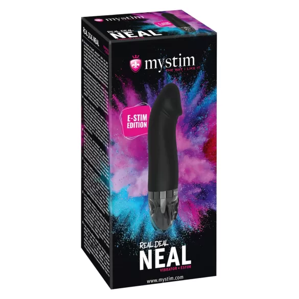 mystim - elektro vibrator za stimulacijo - polnilec, črna