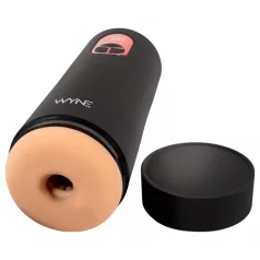   WYNE 07 - masturbator z vibracijo in sesanjem - akumulatorski - črn