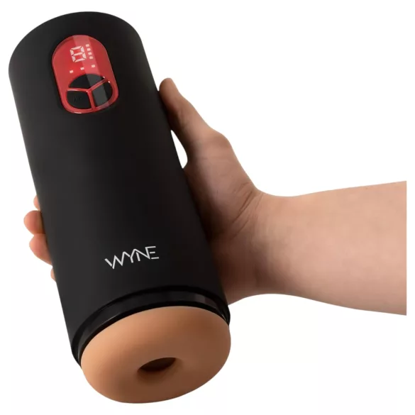 WYNE 07 - masturbator z vibracijo in sesanjem - akumulatorski - črn