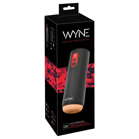 WYNE 08 gor‑dol pulzirajoč masturbator z LED‑zaslonom