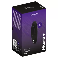   We-Vibe Moxie+ - nosljiv vibrator za klitoris z aplikacijo in daljinskim upravljalnikom (črn)