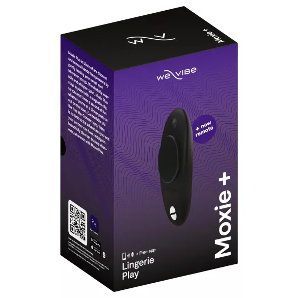 We-Vibe Moxie+ - vibrator za klitoris z aplikacijo in daljinskim upravljalnikom (črn)