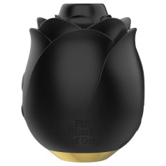   Fifty Shades of Grey - stimulacijski vibrator vrtnica z zračnimi impulzi - črna