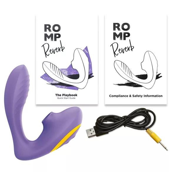 ROMP Reverb - zračni valovi 2-v-1 vibrator za G-točko (vijoličen)