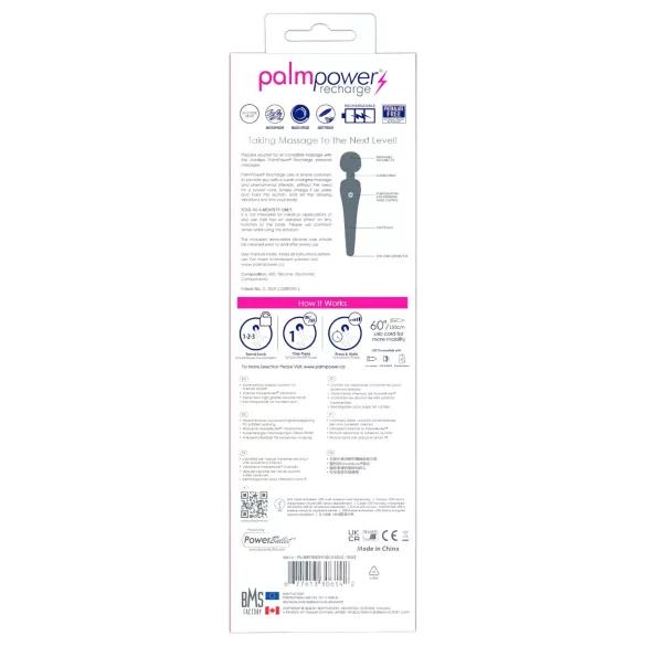PalmPower recharge - polnilni masažni vibrator (moder)