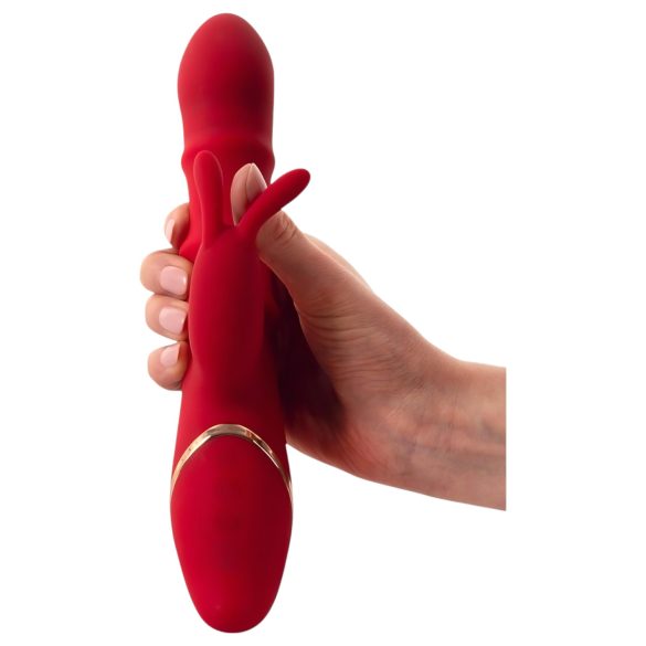 You2Toys Rabbit - gibljivi obročni vibrator (rdeč)