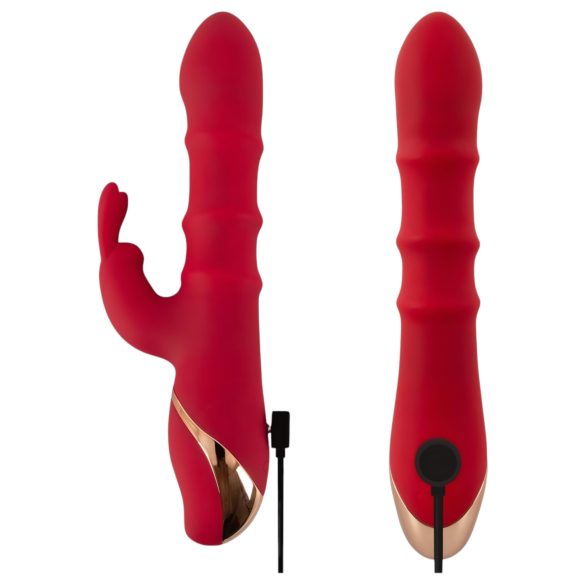 You2Toys Rabbit - gibljivi obročni vibrator (rdeč)