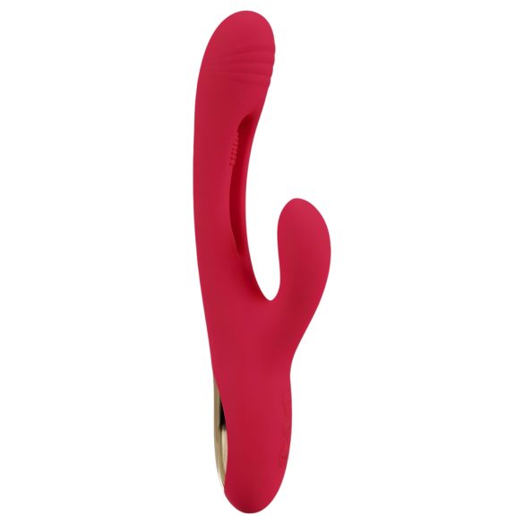 Smile - Rdeči vibrator s premično ročico in jezičkom
