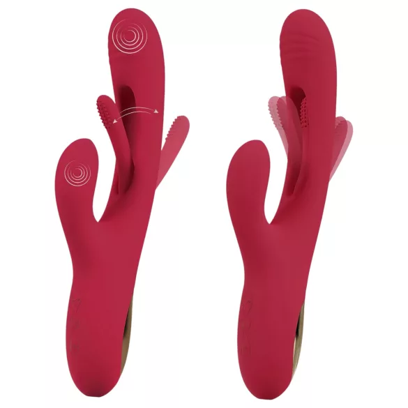 Smile - vibrator za klitoris z jezičkom - rdeč