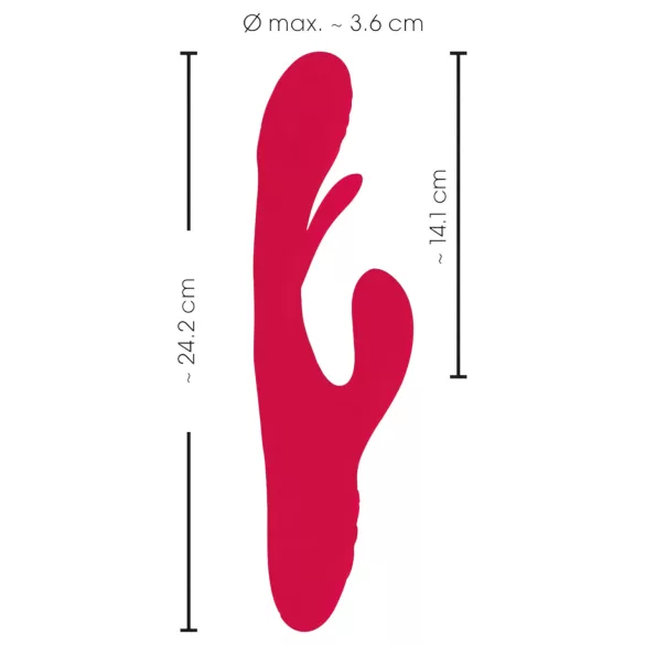 Smile - vibrator za klitoris z jezičkom - rdeč