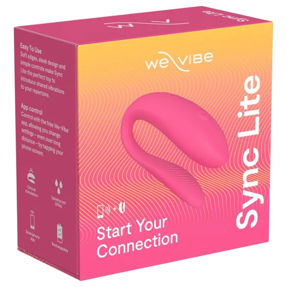 We‑Vibe Sync Lite - vibrator za pare z aplikacijo in daljinskim upravljalnikom (roza)