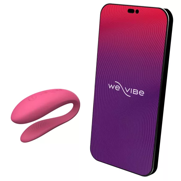 We‑Vibe Sync Lite - vibrator za pare z aplikacijo in daljinskim upravljalnikom (roza)