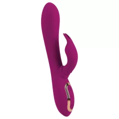 Javida - 3v1 vibrator z biseri in vrtenjem (vijoličen)
