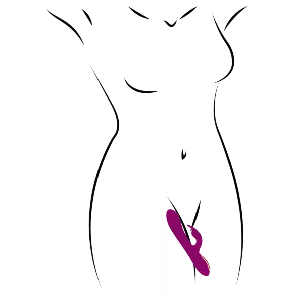 Javida - 3v1 vibrator z biseri in vrtenjem (vijoličen)