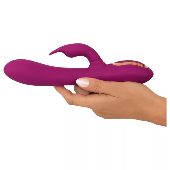 Javida - 3v1 vibrator z biseri in vrtenjem (vijoličen)