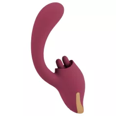 Javida - vibrator s stimulacijo jezika 2v1 - rdeč