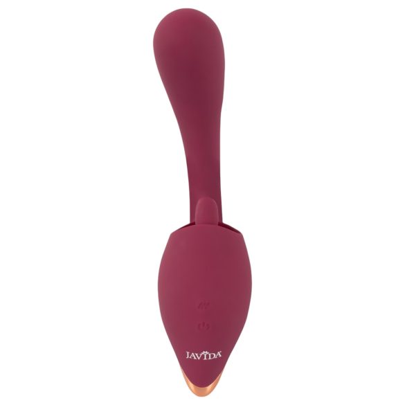 Javida - vibrator s stimulacijo jezika 2v1 - rdeč
