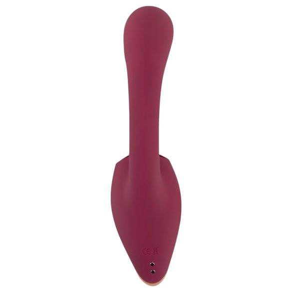 Javida - vibrator s stimulacijo jezika 2v1 - rdeč