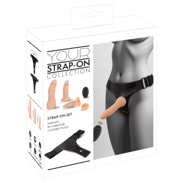 You2Toys - set za nadeti dildo - naravna barva