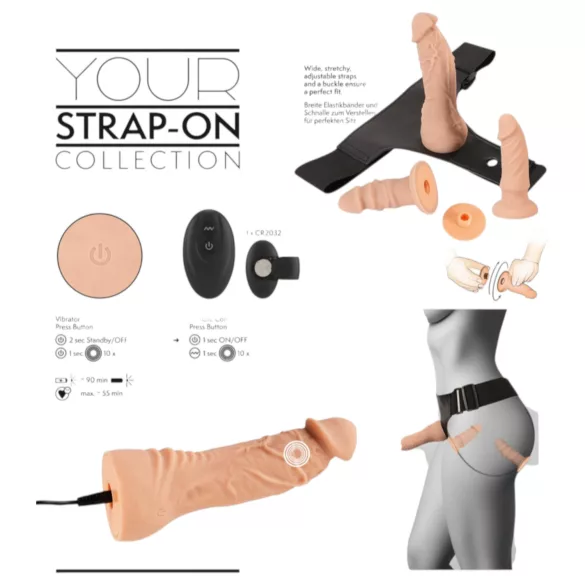 You2Toys - set za nadeti dildo - naravna barva