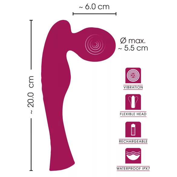 SMILE Special Wand - masažni vibrator na baterijo - roza