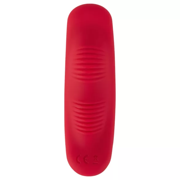 Smile - vibrator za hlačke z daljinskim upravljalnikom - rdeč