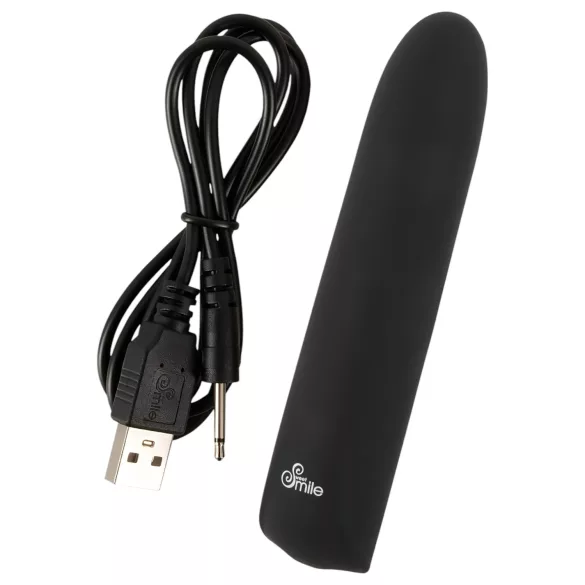 Smile - mini vibrator na baterijo - vodoodporen - črn