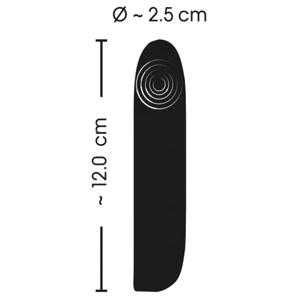 Smile - mini vibrator na baterijo - vodoodporen - črn