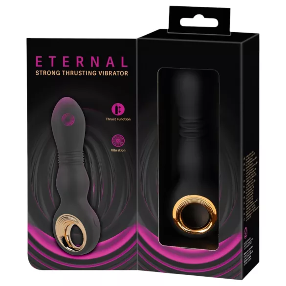 Eternal - vibrator za močne sunke - črna
