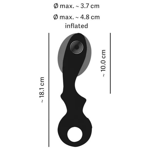 Eternal - napihljiv G-točka vibrator (črn)