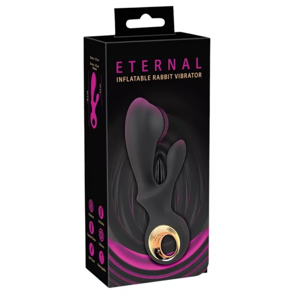 Eternal - vibrirajoči stimulator s črpalko za klitoris - črn