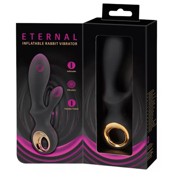 Eternal - vibrirajoči stimulator s črpalko za klitoris - črn