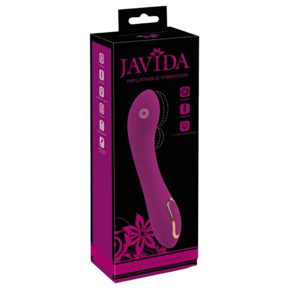 Javida - vibracijski dildo s črpalko - 2 točki stimulacije - vijoličen