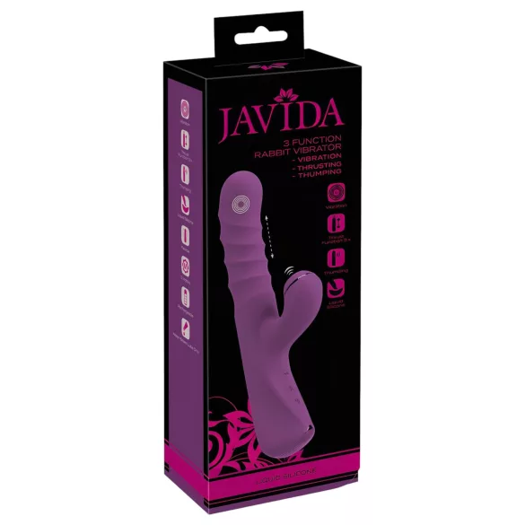 Javida - vibrator zajček 3 v 1 - vijoličen