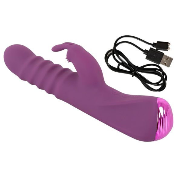 Javida - vibrator za potiskanje s klitoralnim krakom - vijoličen