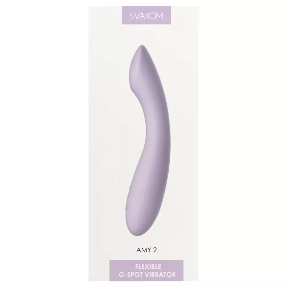Svakom Amy 2 - vibrátor za G-točko - polnilni, vodoodporen, vijoličen