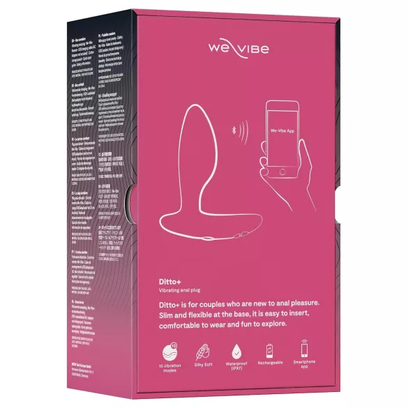 We-Vibe Ditto+ - analni vibrator z upravljanjem prek aplikacije (roza)