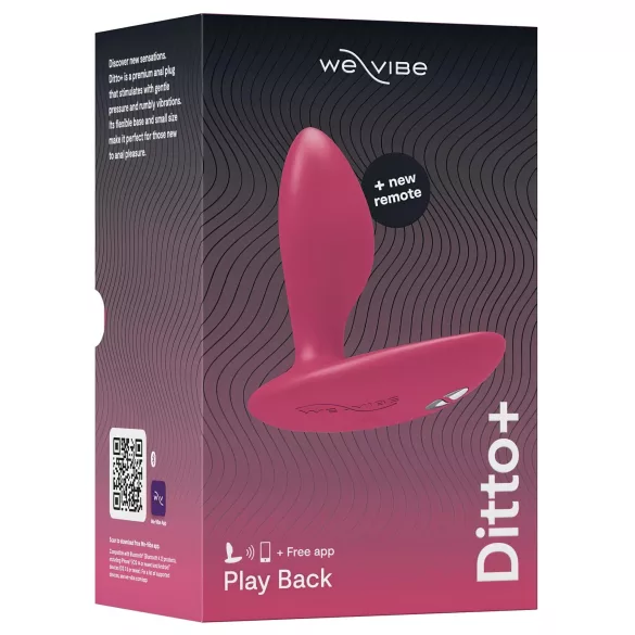 We-Vibe Ditto+ - analni vibrator z upravljanjem prek aplikacije (roza)