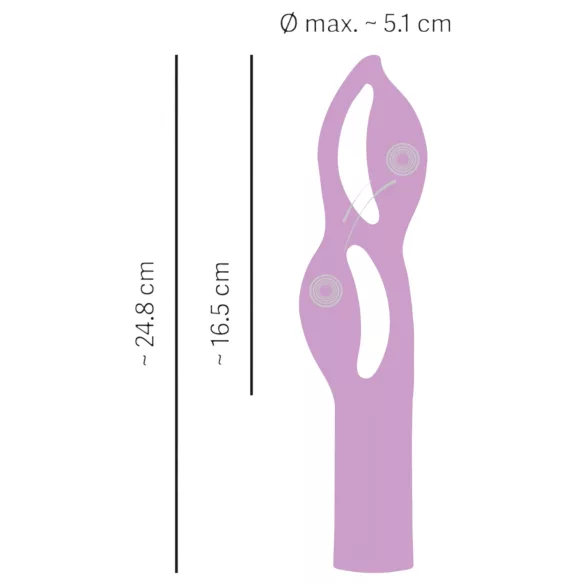 You2Toys Fabulous - polnilni 2-motorski vibrator (vijoličen)