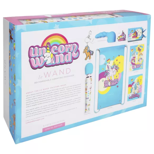 le Wand Unicorn - masažni vibrator set - mavrica