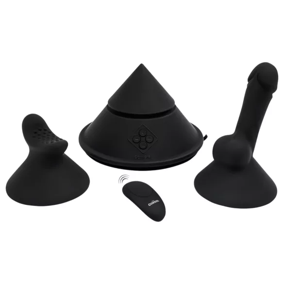 The Cowgirl Cone - pametna seksualna naprava z različnimi nastavki (črna)