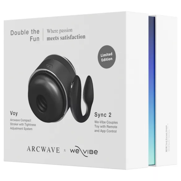 Arcwave Voy in We-Vibe Sync 2 - komplet Double the Fun (črna)