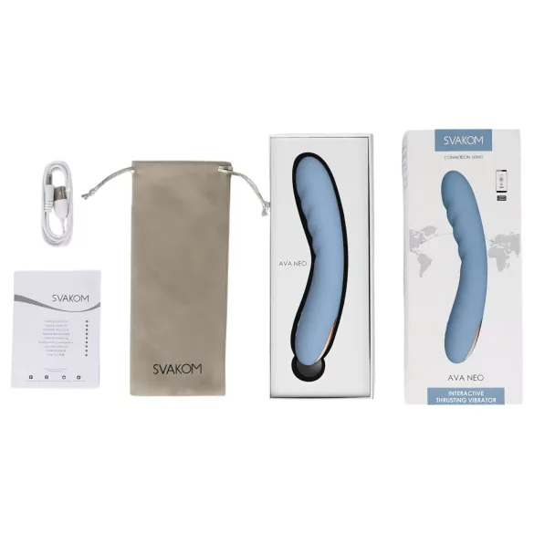 Svakom Ava Neo - pametni aplikacijsko voden potisni vibrator za G-točko (moder)