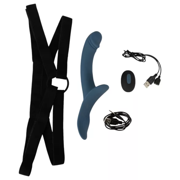 You2Toys - nastavljiv vibrator set - črn/moder