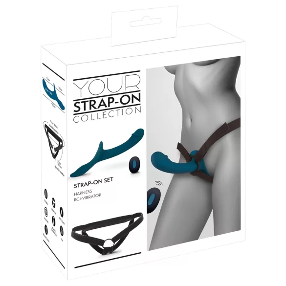 You2Toys - nastavljiv vibrator set - črn/moder