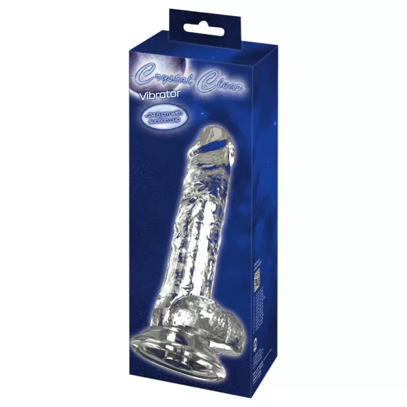 Crystal - vibrator s prisesno podlogo (prozoren)
