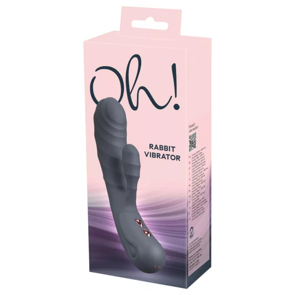 You2Toys - Oh! Rabbit vibrator z nastavkom za klitoris (črn)