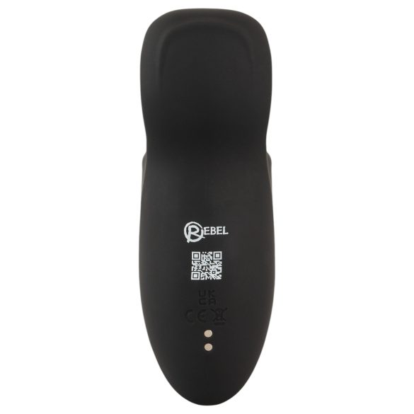 Rebel - vibrator za glavico penisa z gibljivo ročico in vibracijo - črn