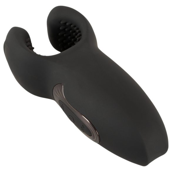 Rebel - vibrator za glavico penisa z gibljivo ročico in vibracijo - črn
